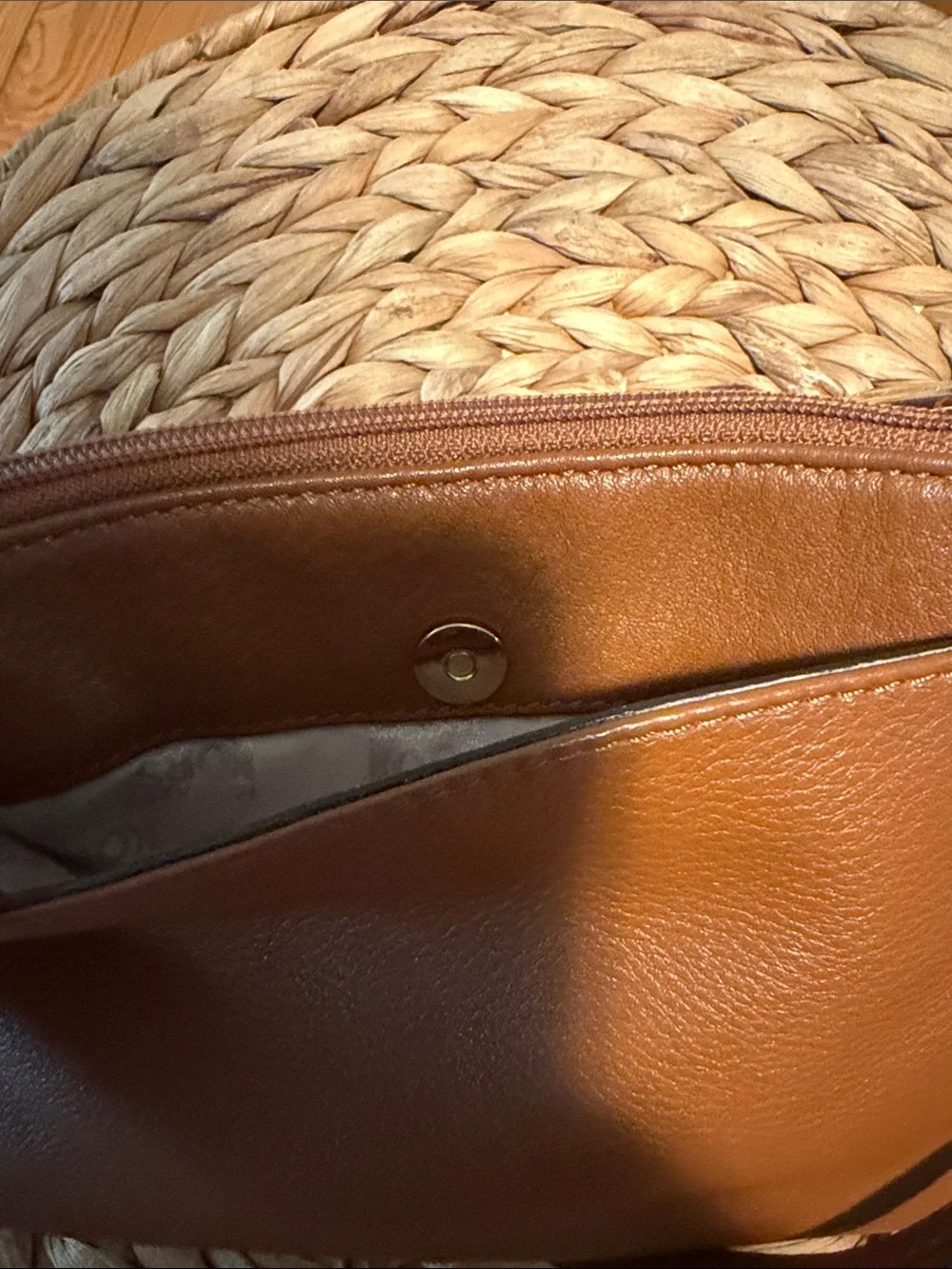 Michael Kors Brown Leather Crossbody Wallet Bag with MK Logo